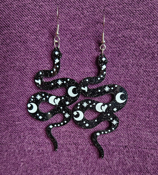 Snake Glitter Earrings