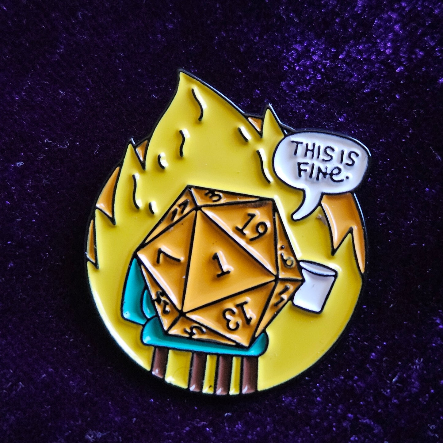 This Is Fine Pin