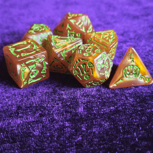 Pumpkin Patch Polyhedral Dice