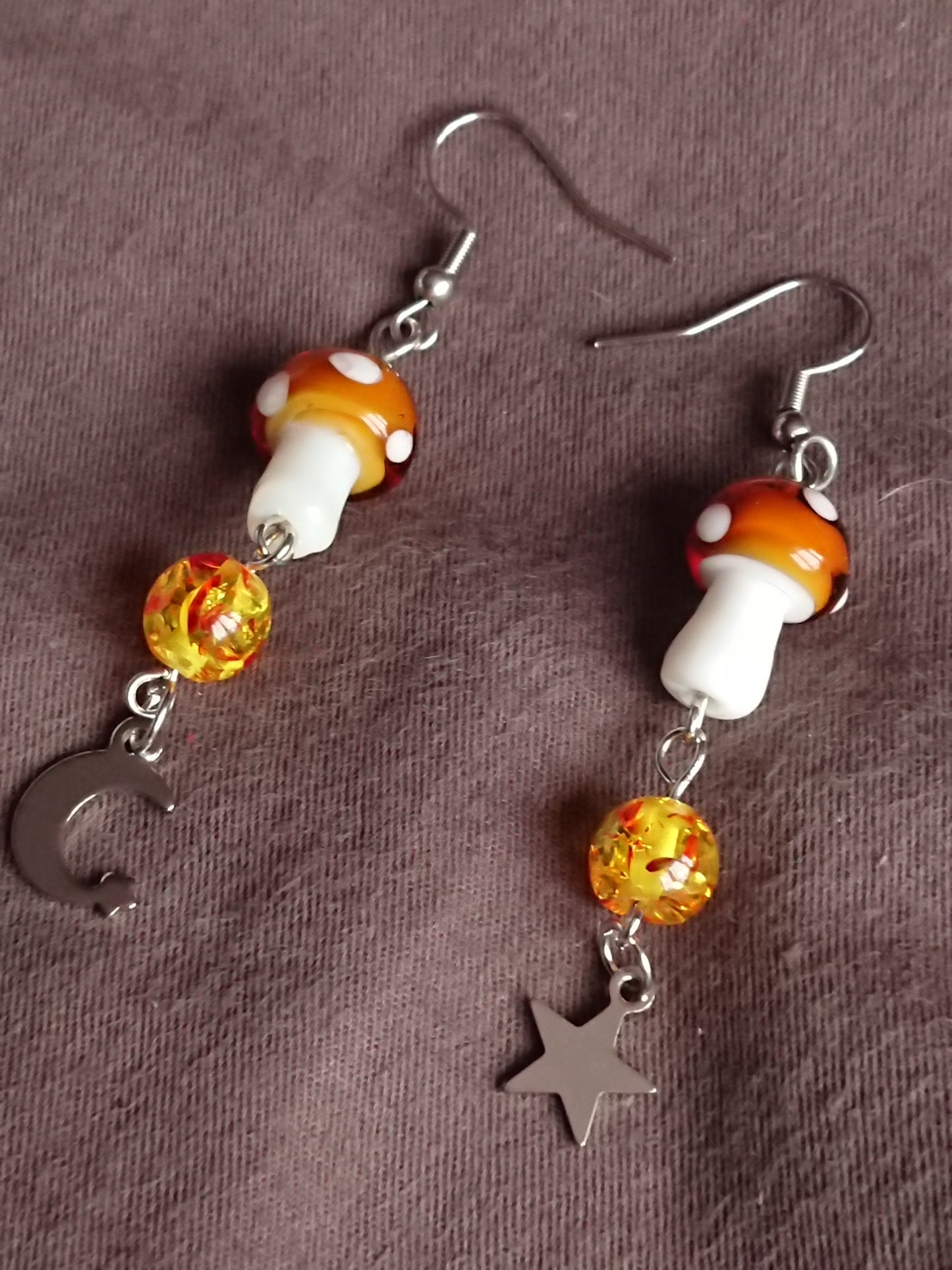 Mushroom earrings
