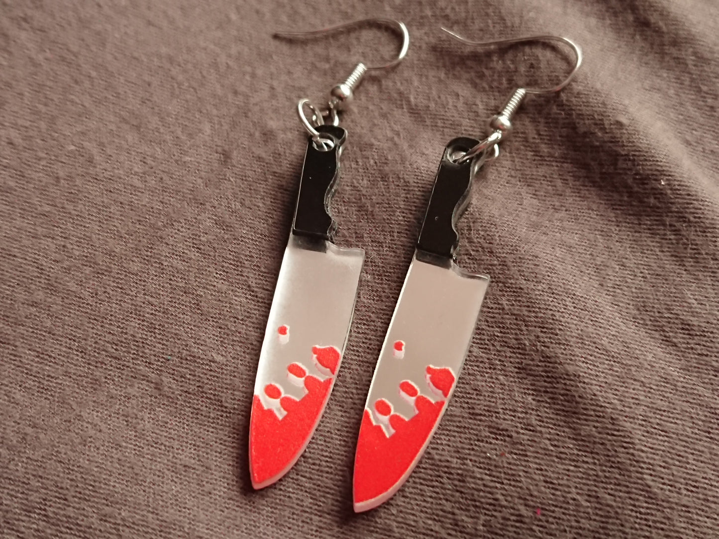Knife earrings