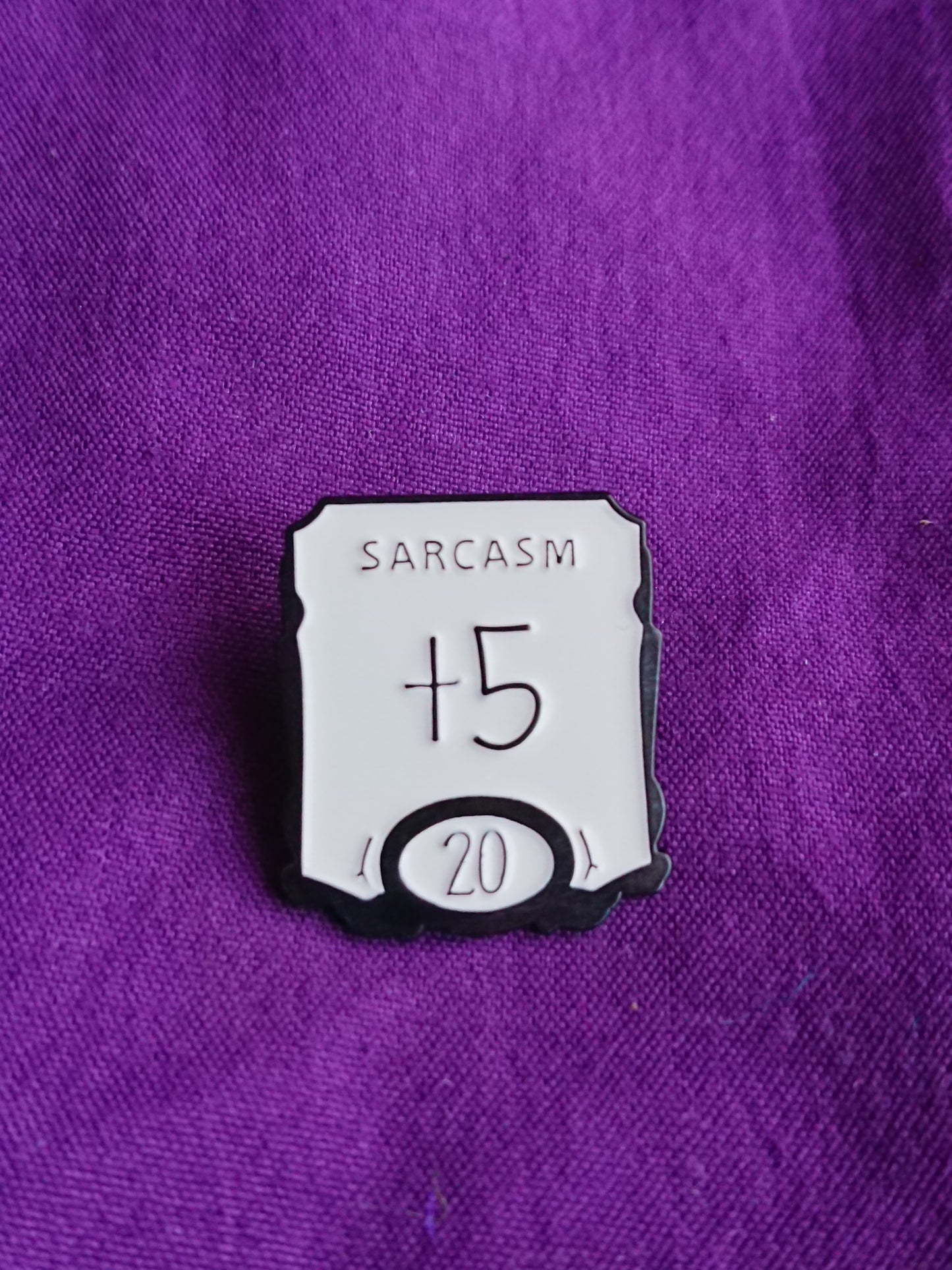Sarcasm Buff Enamel Pin