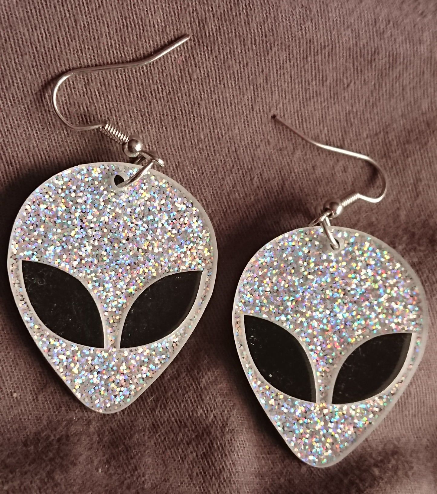 UFO earrings - green or holographic