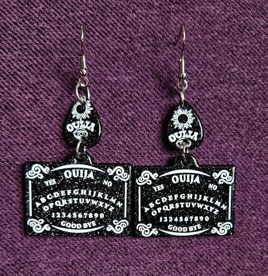 Ouija Board Glitter Earrings