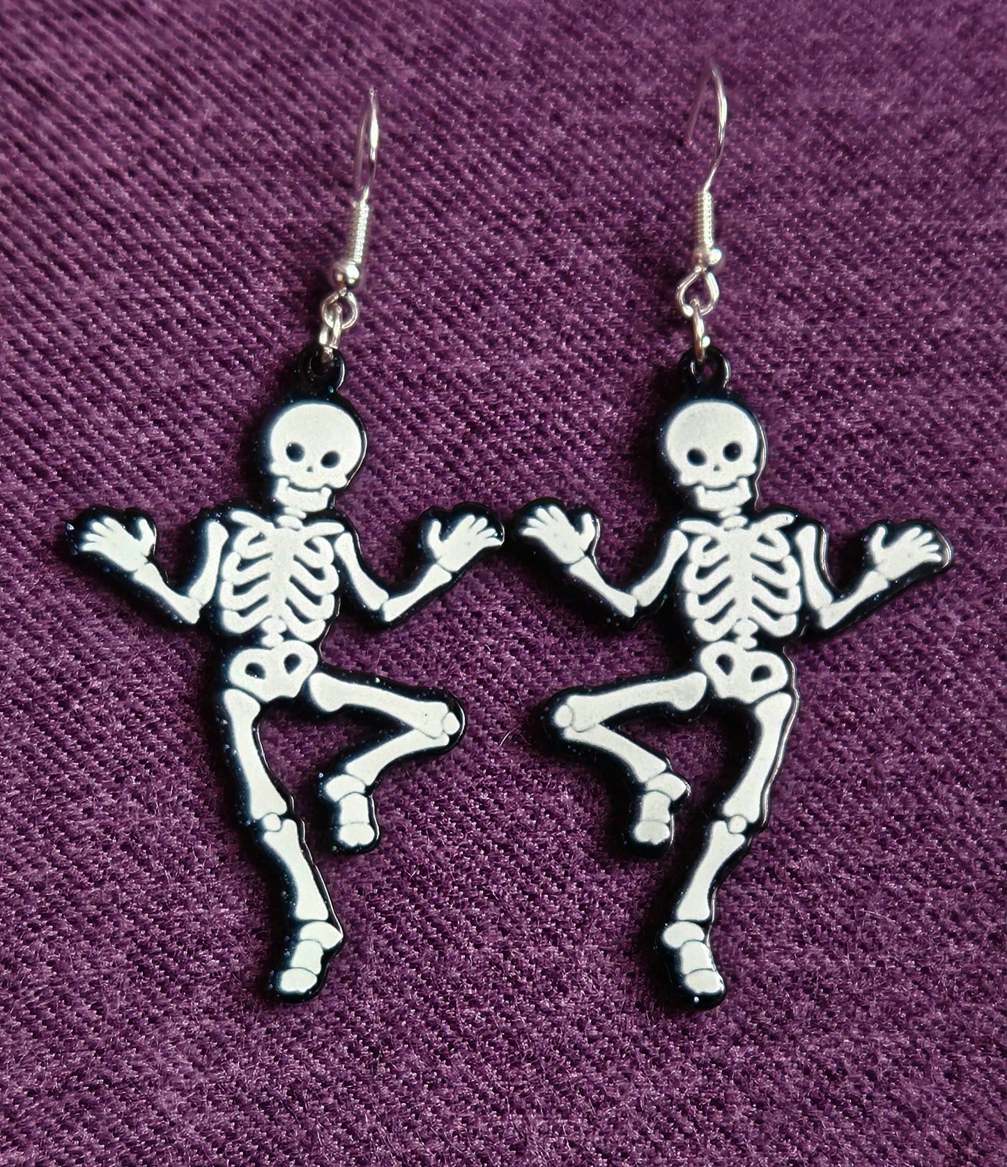 Skeleton Glitter Earrings