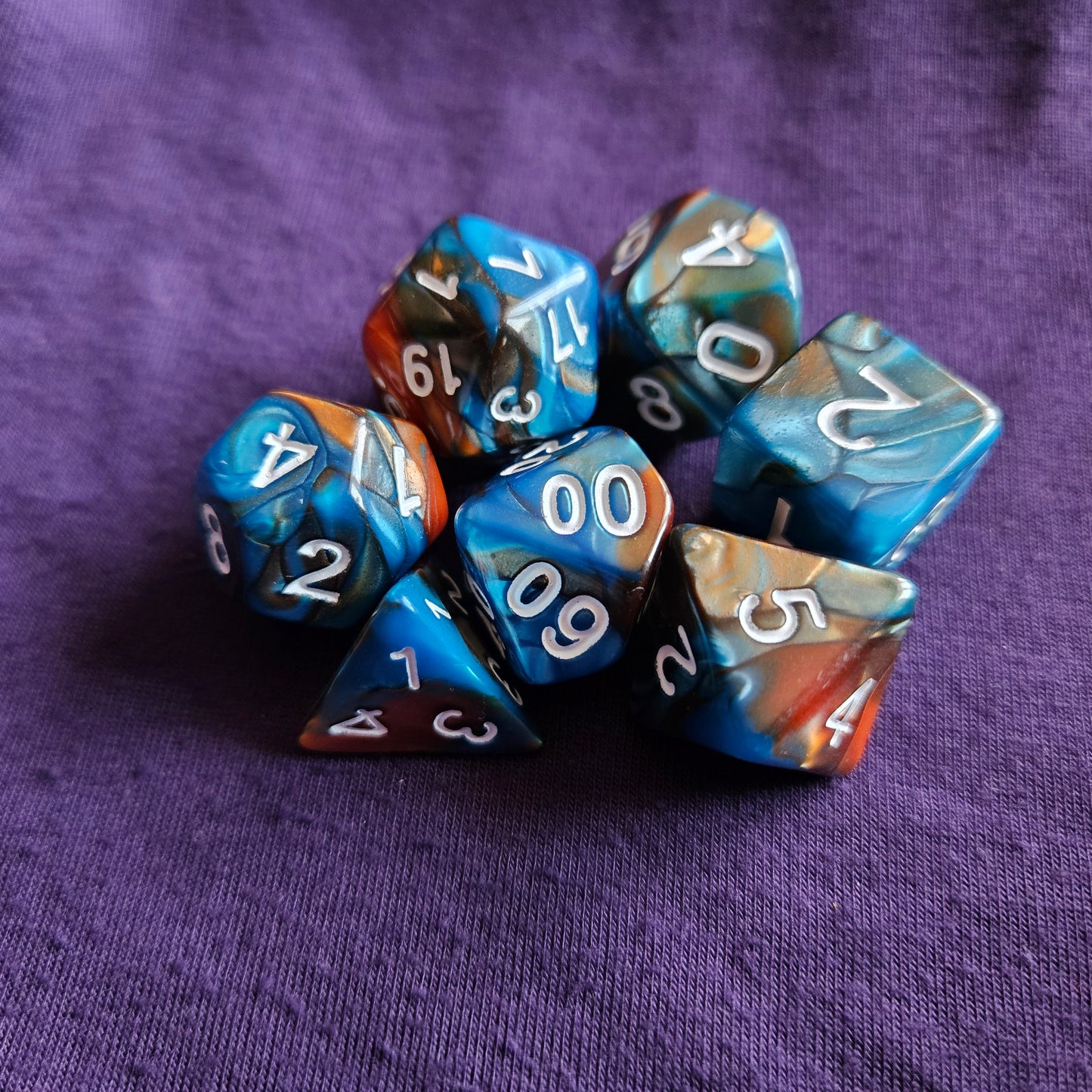 Verdigris Polyhedral Dice