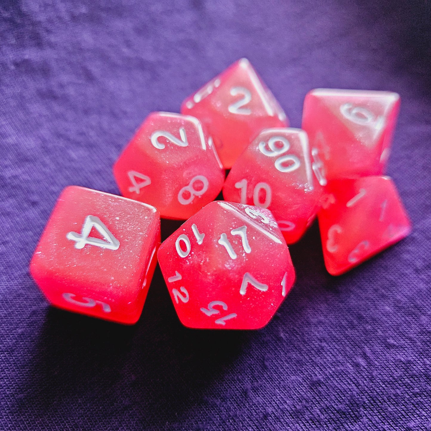 Punky Pink Polyhedral Dice