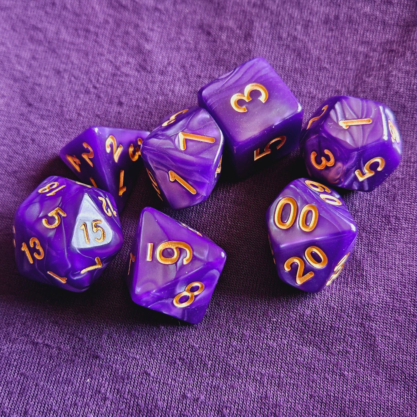 Crushed Velvet Polyhedral Dice