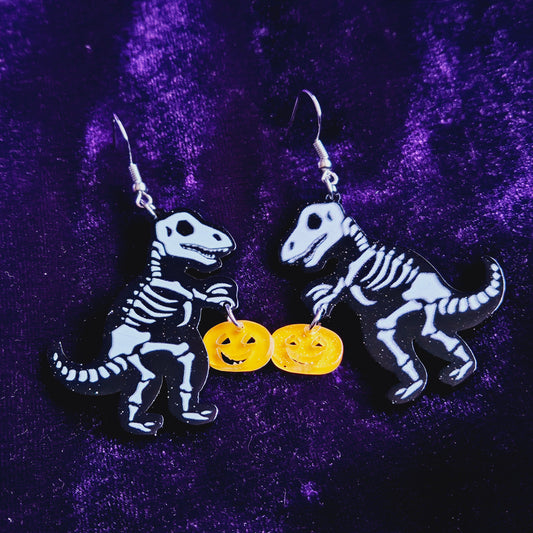 Spooky Dino Earrings