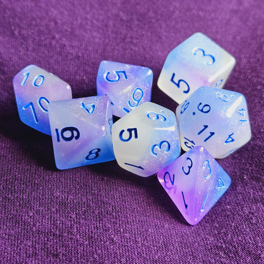 Ethereal Glow In The Dark Polyhedral Dice