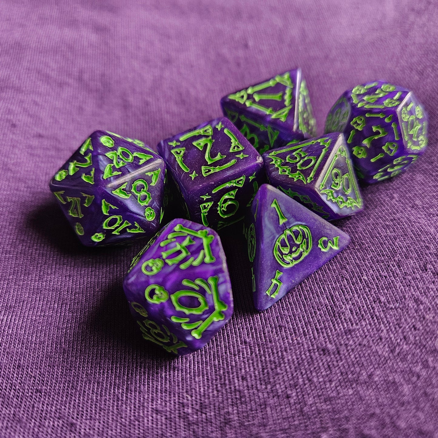 Cosmic Halloween Polyhedral Dice