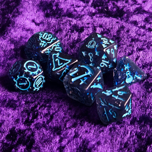 Hidden Fire Polyhedral Dice