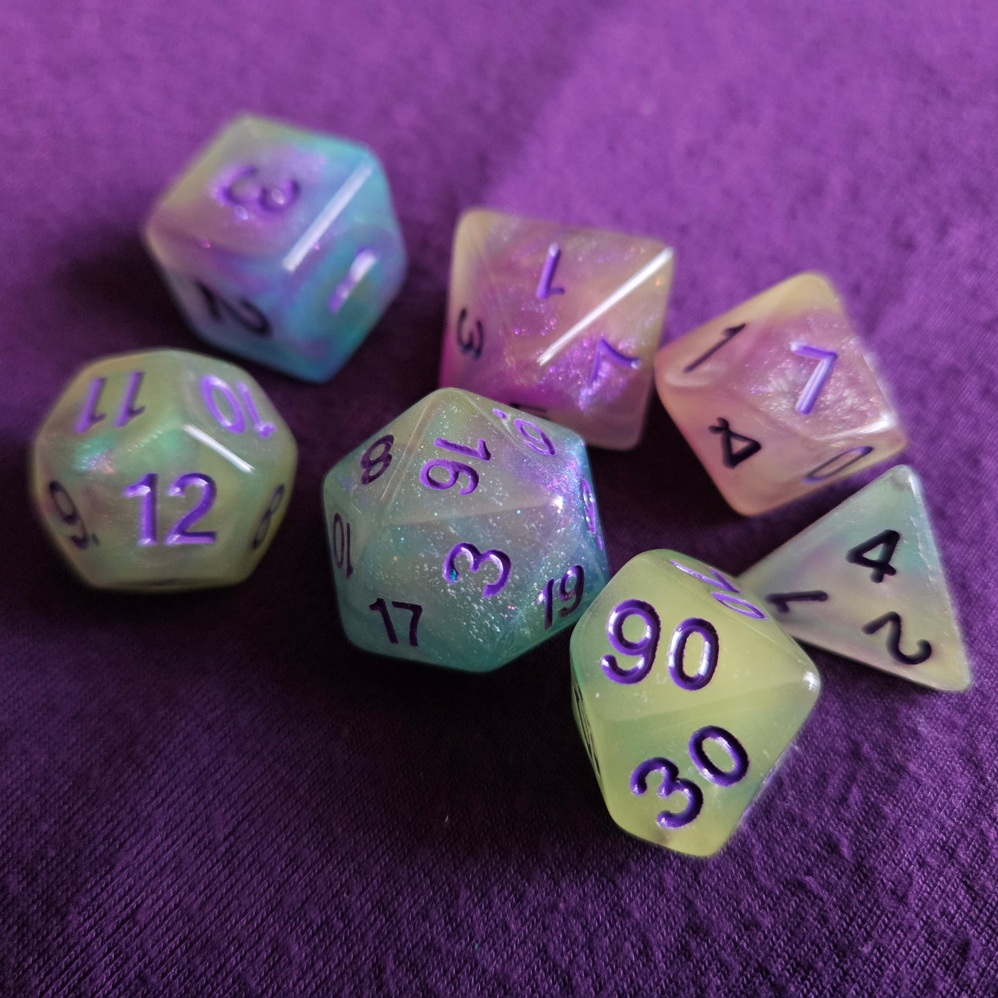 Glow in the Dark Polyhedral Dice Set