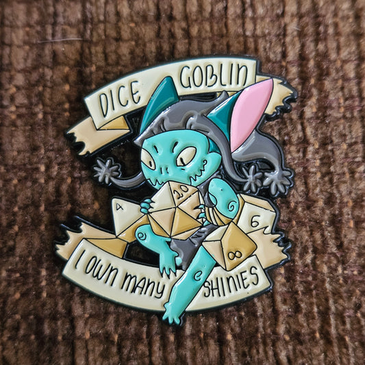 Dice Goblin Enamel Pin