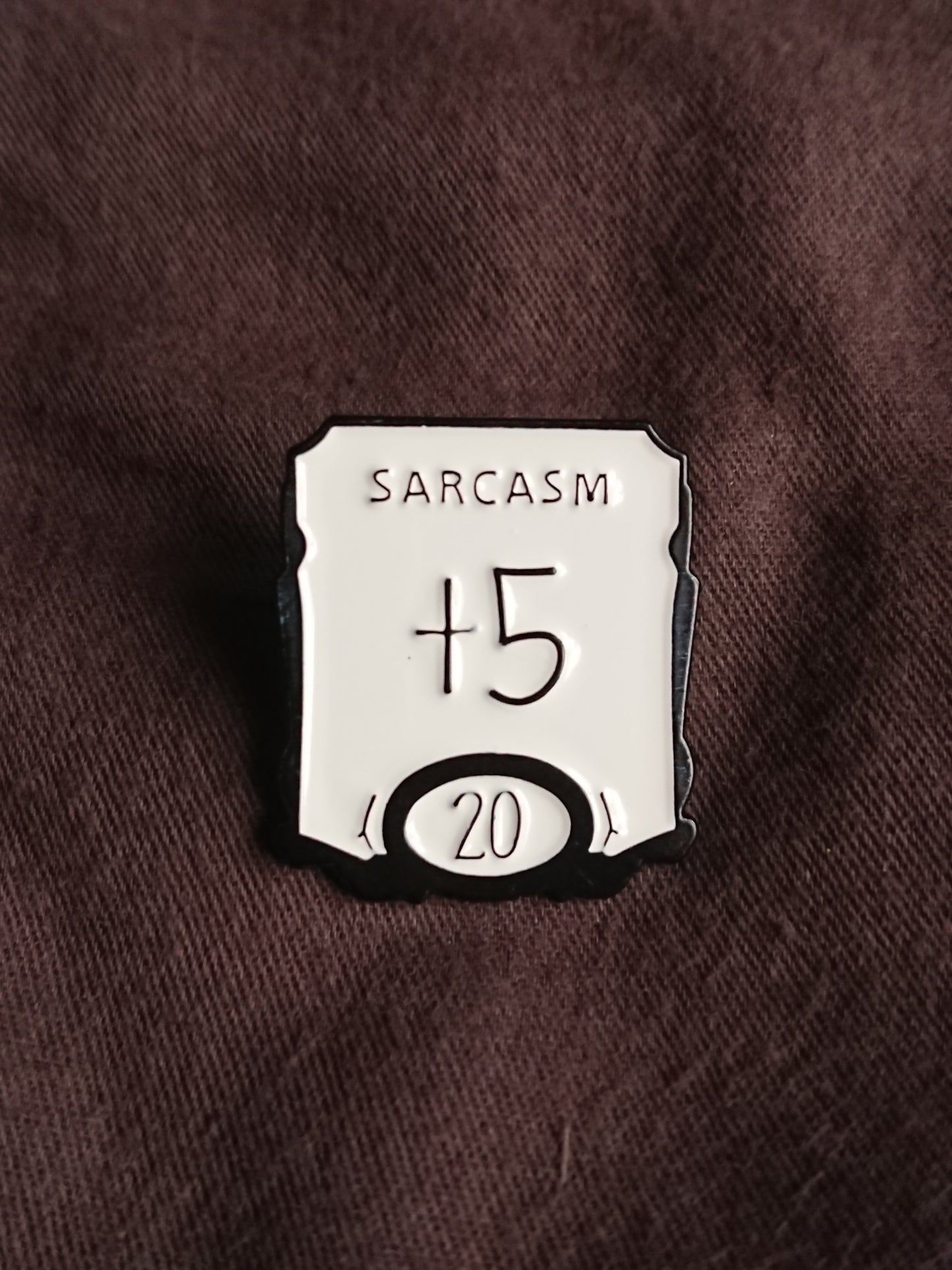 Sarcasm Buff Enamel Pin