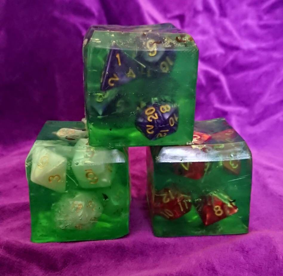 Gelly Cube Soap with Full Dice Set