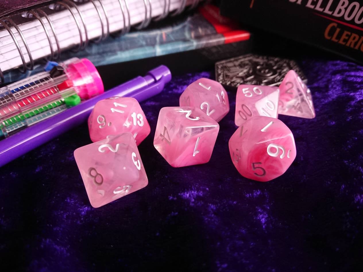 Candy Swirl Polyhedral Dice